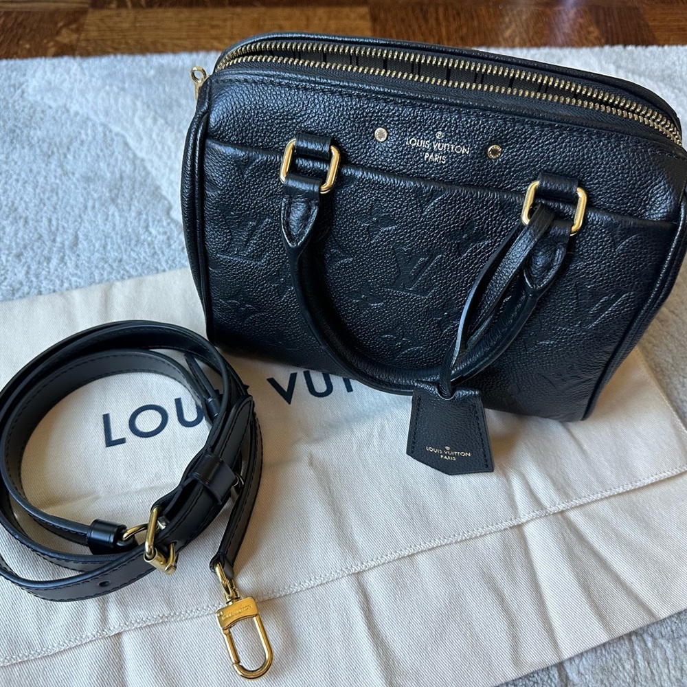 Louis Vuitton Speedy 20 Empriente Leather in Black